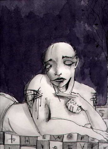 drawing bald male scar bleeding grid.JPG
